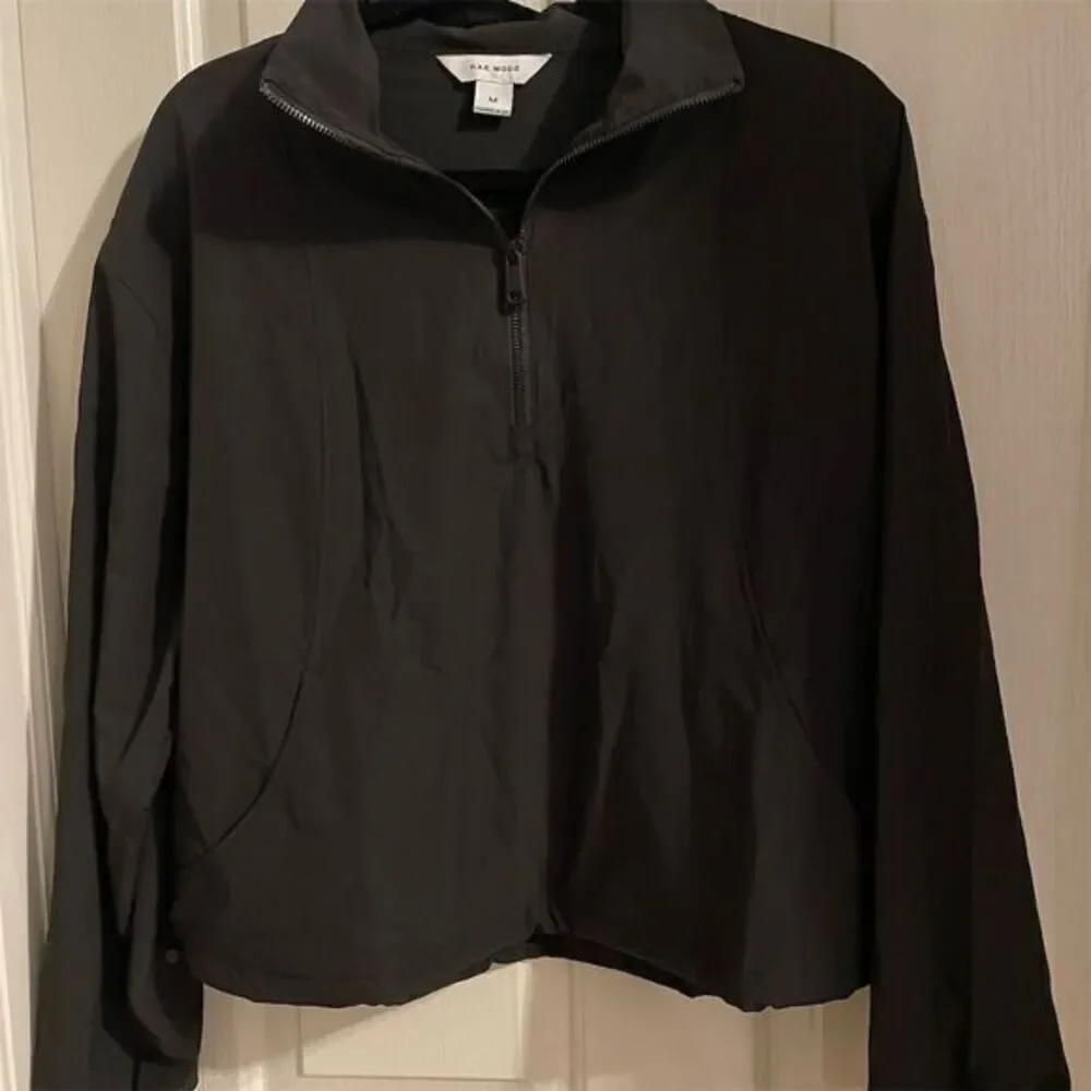 Rae Mode Women's Black Half-Zip Pullover Jacket Size M Casual Activewear
